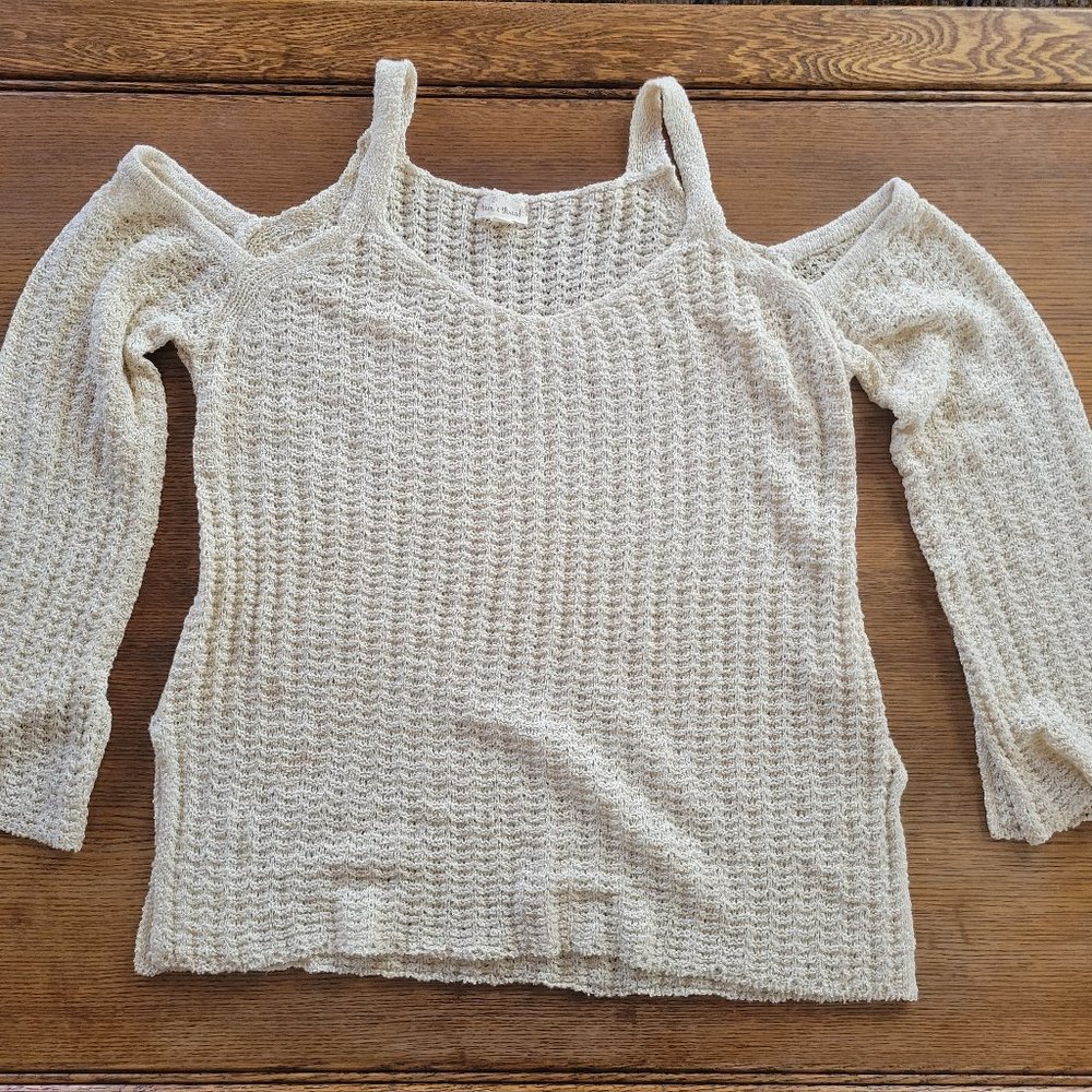 Open shoulder sweater